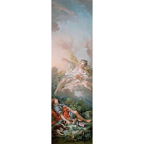 Aurora and Cephalus White Modern Wood Framed Art Print by Boucher, Francois