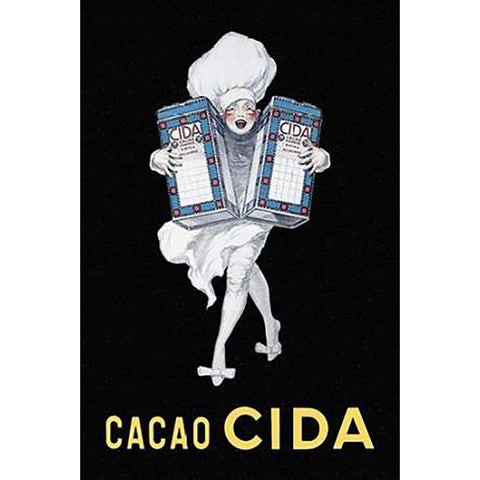 Cooks: Cacao Cida Black Modern Wood Framed Art Print with Double Matting by Advertisement