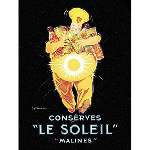 Cooks: Le Soleil Black Modern Wood Framed Art Print by Fournier, Hy