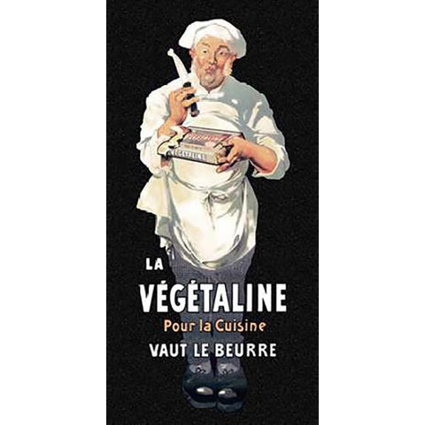 Cooks: La Vegetaline - Pour la Cuisine Black Modern Wood Framed Art Print with Double Matting by Advertisement