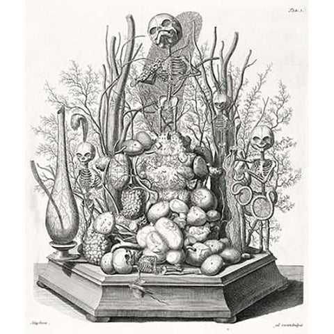 Ad. vivim Sculpsit Gold Ornate Wood Framed Art Print with Double Matting by Huyberts, Cornelis