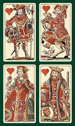 Hearts (Bauern Hochzeit Deck) Black Ornate Wood Framed Art Print with Double Matting by Gobl, Andreas Benedictus