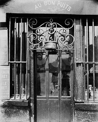 Paris, 1901 - Au bon puits, rue Michel Le Conte Black Ornate Wood Framed Art Print with Double Matting by Atget, Eugene