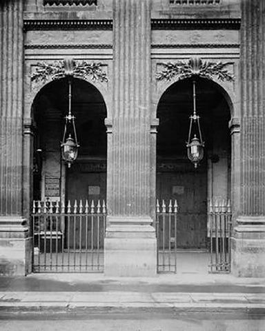 Paris, 1904-1905 - Palais-Royal Black Ornate Wood Framed Art Print with Double Matting by Atget, Eugene