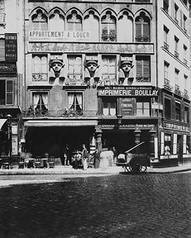 Paris, 1903 - House on the Place du Caire Black Ornate Wood Framed Art Print with Double Matting by Atget, Eugene
