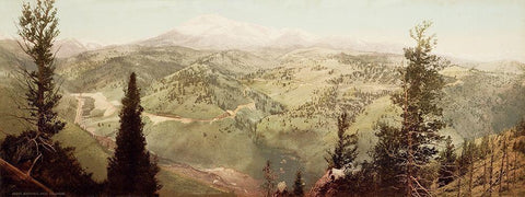 Marshall Pass, Colorado, 1899 White Modern Wood Framed Art Print with Double Matting by Jackson, William Henry