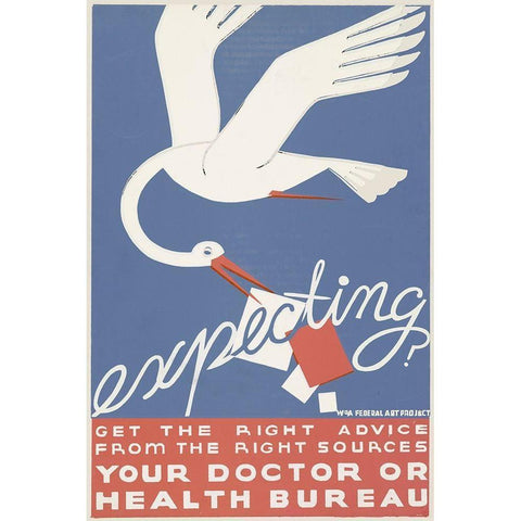 Expecting? Get the right advice White Modern Wood Framed Art Print by WPA