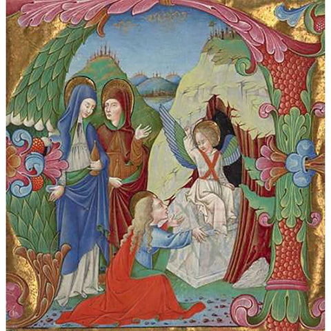 Cutting from an Antiphonal Gold Ornate Wood Framed Art Print with Double Matting by Da Gallarate, Bartolomeo Rigossi