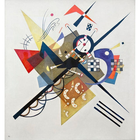 On White II, 1923 White Modern Wood Framed Art Print by Kandinsky, Wassily