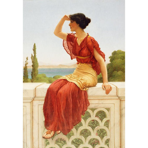 The Signal White Modern Wood Framed Art Print by Godward, John William