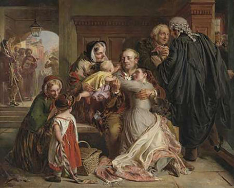 Not Guilty White Modern Wood Framed Art Print with Double Matting by Solomon, Abraham