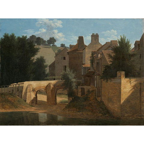 View in the Ile-de-France Black Modern Wood Framed Art Print by Bertin, Jean-Victor