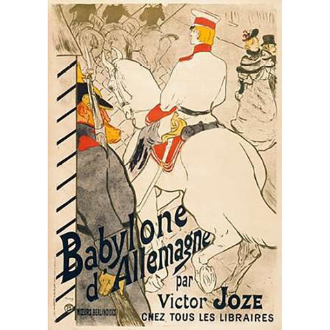 Babylone dAllemagne Black Modern Wood Framed Art Print by De Toulouse-Lautrec, Henri