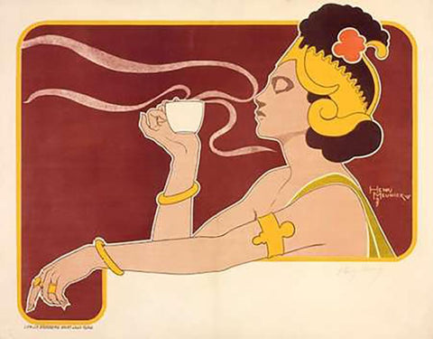 Rajah White Modern Wood Framed Art Print with Double Matting by Meunier, Henri Georges Jean Isidore