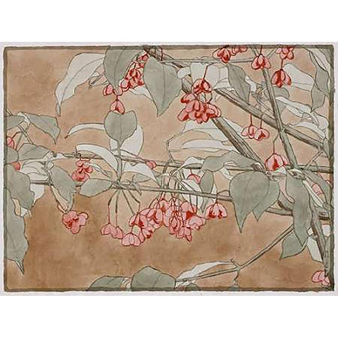 Burning Bush Black Modern Wood Framed Art Print by Overbeck, Hannah Borger