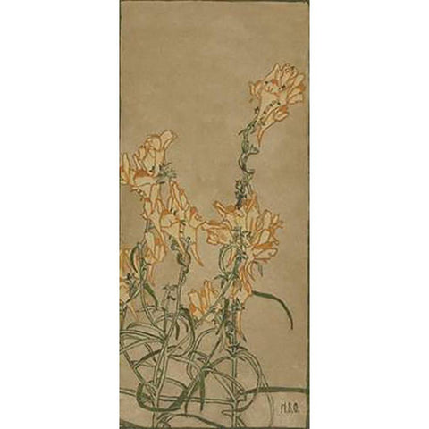 Butter and Eggs Gold Ornate Wood Framed Art Print with Double Matting by Overbeck, Hannah Borger