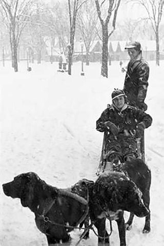 Snow Carnival, New Hampshire, Lancaster, 1936 Black Ornate Wood Framed Art Print with Double Matting by Rothstein, Arthur