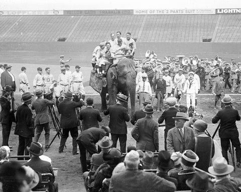 Republican and Democratic Baseball Game, May 1, 1926 White Modern Wood Framed Art Print with Double Matting by NPCC,