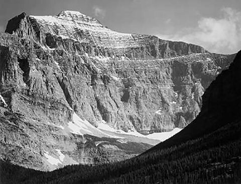 View from Going-to-the-Sun Chalet, Glacier National Park - National Parks and Monuments, Montana, 19 White Modern Wood Framed Art Print with Double Matting by Adams, Ansel