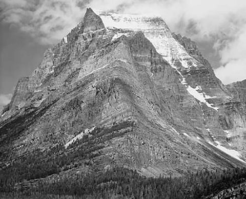 Going-to-the-Sun Mountain, Glacier National Park, Montana - National Parks and Monuments, 1941 Black Ornate Wood Framed Art Print with Double Matting by Adams, Ansel