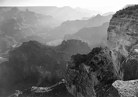 Grand Canyon National Park, Arizona - National Parks and Monuments, 1941 White Modern Wood Framed Art Print with Double Matting by Adams, Ansel