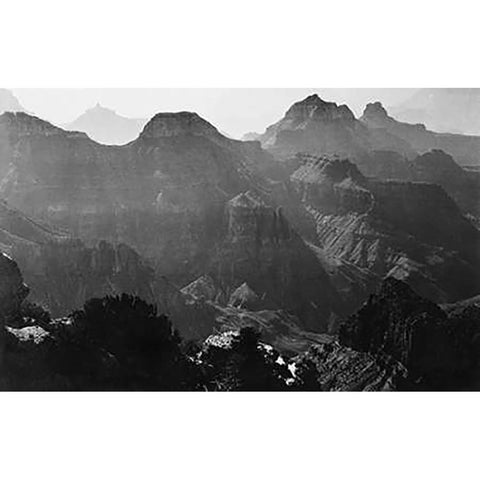 Grand Canyon National Park, Arizona - National Parks and Monuments, 1941 Black Modern Wood Framed Art Print by Adams, Ansel