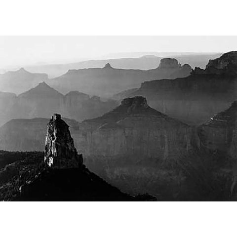 Grand Canyon National Park, Arizona - National Parks and Monuments, 1941 Black Modern Wood Framed Art Print with Double Matting by Adams, Ansel