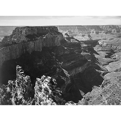 Grand Canyon National Park, Arizona - National Parks and Monuments, 1941 Black Modern Wood Framed Art Print with Double Matting by Adams, Ansel