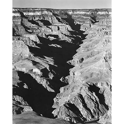 Grand Canyon from South Rim - National Parks and Monuments, 1940 Black Modern Wood Framed Art Print by Adams, Ansel