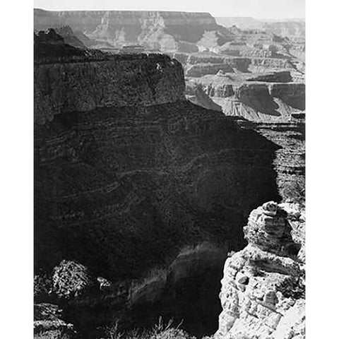 Grand Canyon South Rim - National Parks and Monuments, 1941 Black Modern Wood Framed Art Print with Double Matting by Adams, Ansel