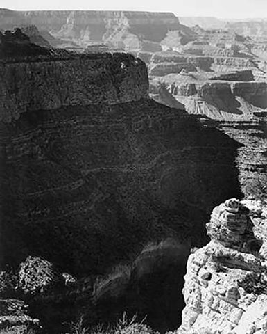 Grand Canyon South Rim - National Parks and Monuments, 1941 Black Ornate Wood Framed Art Print with Double Matting by Adams, Ansel