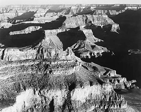 Grand Canyon National Park, Arizona - National Parks and Monuments, 1940 Black Ornate Wood Framed Art Print with Double Matting by Adams, Ansel