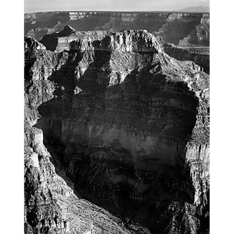 View from North Rim, Grand Canyon National Park, Arizona, 1941 Gold Ornate Wood Framed Art Print with Double Matting by Adams, Ansel