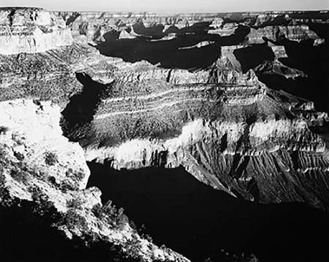 Grand Canyon National Park, Arizona, 1941 Black Ornate Wood Framed Art Print with Double Matting by Adams, Ansel