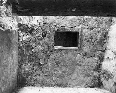 Interior at Ruin, Cliff Palace, Mesa Verde National Park, Colorado, 1941 Black Ornate Wood Framed Art Print with Double Matting by Adams, Ansel