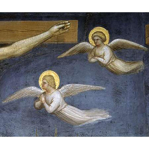 Crucifixion (Detail) Gold Ornate Wood Framed Art Print with Double Matting by De Menabuoi, Giusto