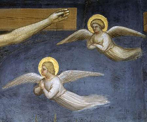 Crucifixion (Detail) White Modern Wood Framed Art Print with Double Matting by De Menabuoi, Giusto