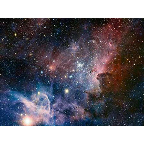 Carina Nebula Infrared from HAWK-I Black Modern Wood Framed Art Print with Double Matting by Preibisch, T.