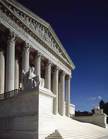 U.S. Supreme Court building, Washington, D.C. Black Ornate Wood Framed Art Print with Double Matting by Highsmith, Carol