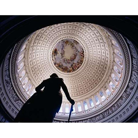 U.S. Capitol dome, Washington, D.C. Black Modern Wood Framed Art Print with Double Matting by Highsmith, Carol