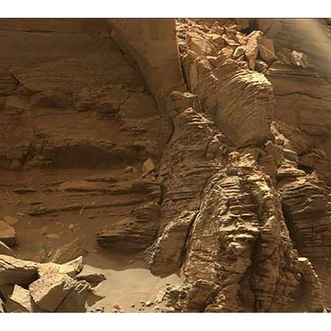 Mars Rover Farewell to Murray Buttes Image 4 White Modern Wood Framed Art Print by Curiosity