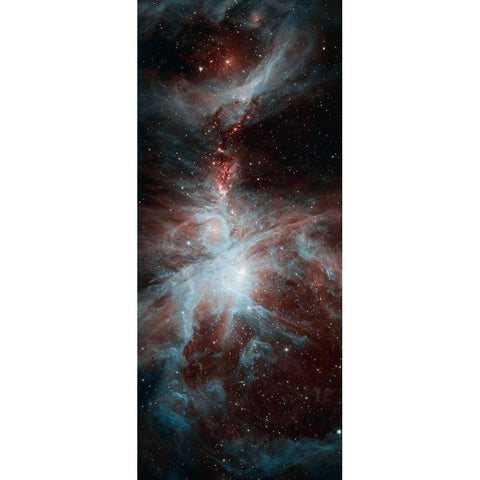 Orion Dreamy Stars Black Modern Wood Framed Art Print with Double Matting by Spitzer Space Telescope,