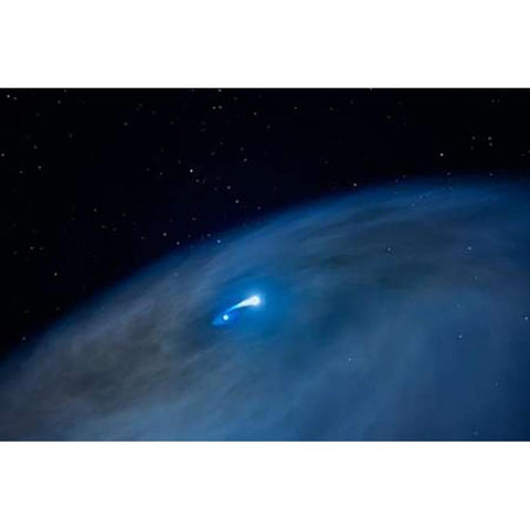 Star NaSt1 - Nicknamed Nasty 1 Black Modern Wood Framed Art Print by Hubble Space Telescope