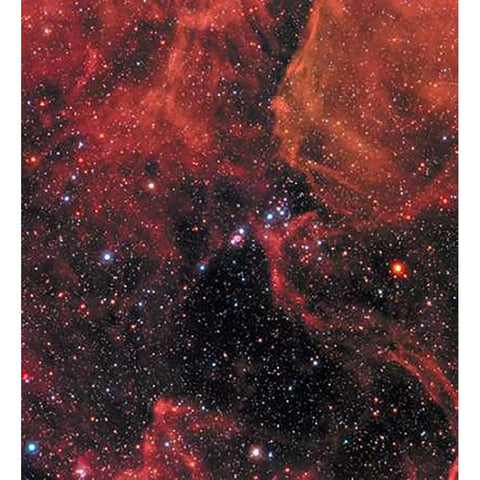 Wide View of Supernova 1987A Black Modern Wood Framed Art Print with Double Matting by Hubble Space Telescope