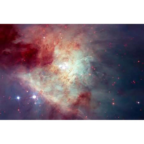 View of the Orion Nebula Gold Ornate Wood Framed Art Print with Double Matting by Hubble Space Telescope