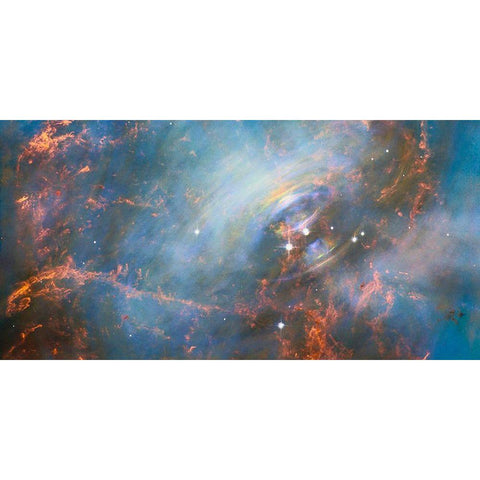 Core of the Crab Nebula Black Modern Wood Framed Art Print with Double Matting by NASA