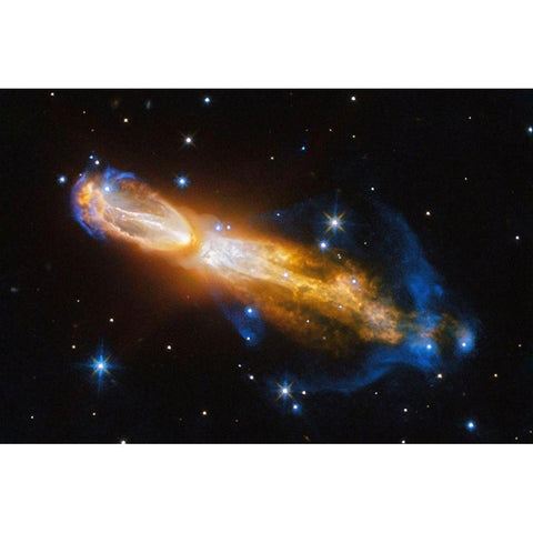 Calabash Nebula - OH 231.84 +4.22 Black Modern Wood Framed Art Print with Double Matting by NASA