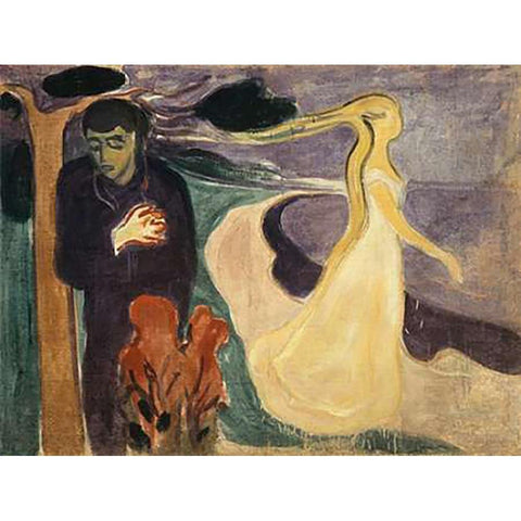 Separation, 1896 Gold Ornate Wood Framed Art Print with Double Matting by Munch, Edvard