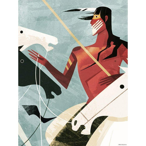 Lakota Black Modern Wood Framed Art Print by Wickstrom, Martin