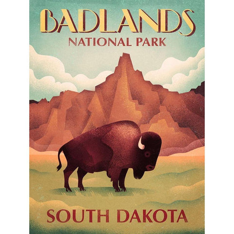 Wyoming Black Modern Wood Framed Art Print by Wickstrom, Martin